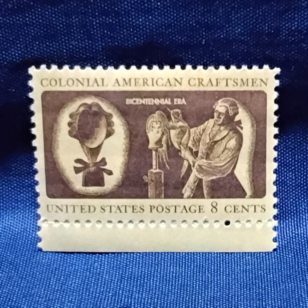 Uncirculated USA 1972 Colonial America: Craftsmen 8 Cent Stamp!!